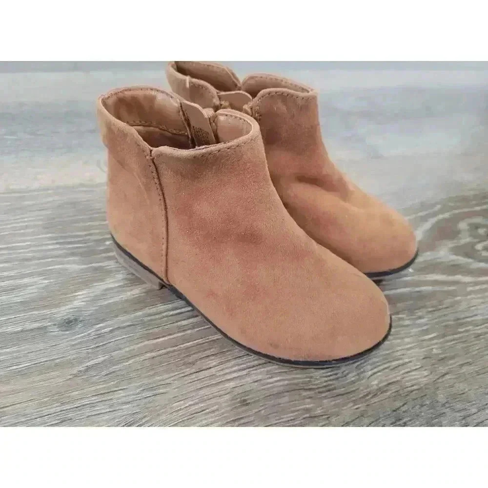 Cat & Jack brown suede baby girl booties‎ size 7